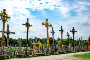 Visiting the Hill of Crosses in Lithuania