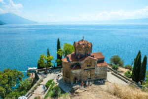 The stunning Church of St John at Kaneo in Ohrid, Macedonia